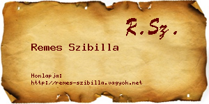 Remes Szibilla névjegykártya
